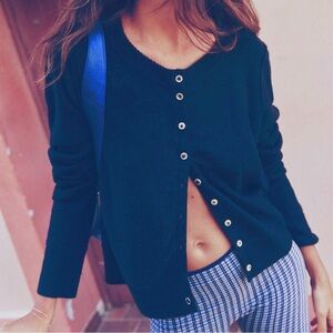 NWOT Navy Free People Nocturnal Cardigan